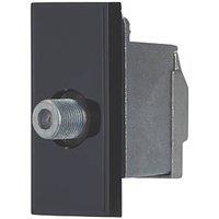 Contactum Media Modular F-Type Satellite Socket Black (771RR)