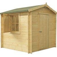 Shire Camelot 7' x 9' (Nominal) Apex Timber Log Cabin (771TJ)