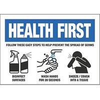Essentials "Easy Steps to Prevent the Spread of Germs Hygiene" Signs 210mm x 297mm 10 Pack (772KK)