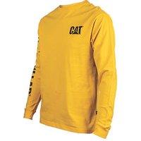 CAT Trademark Banner Long Sleeve T-Shirt Yellow Small 36-38" Chest (772VF)
