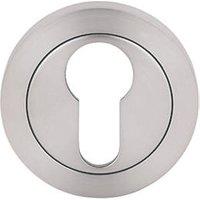 Serozzetta Euro Escutcheon (Single) Satin Stainless Steel 52mm (7738P)