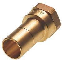 Hep2O Brass Push-Fit Adapting Female Coupler 22mm x 3/4" (774FJ)