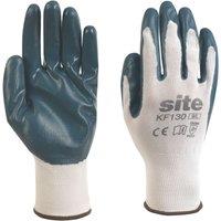 Site Nitrile Coated Gloves White/Blue Large (774FR)