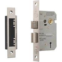 Smith & Locke Fire Rated 3 Lever Polished Chrome Architectural Sash Lock 76mm Case - 57mm Backset (774PY)