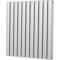 Radiant 600mm x 545mm 2821BTU Matt Chrome Vertical Designer Radiator (7757F)