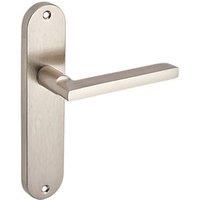 Smith & Locke Murlough Fire Rated Latch Lever Door Handles Pair Brushed Nickel (775HY)