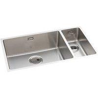 Abode Matrix 1.5 Bowl Stainless Steel Undermount & Inset Kitchen Sink LH 740mm x 440mm (775RK)