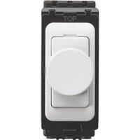 Knightsbridge Curved Edge 2-Way LED Grid Dimmer Switch White (775YA)