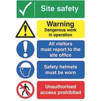 Essentials "Site Safety" Boards 400mm x 300mm 50 Pack (7766T)