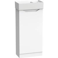 Memo Bathroom Vanity Unit with Basin Matt White 397mm x 210mm x 860mm (776CH)