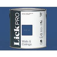 LickPro Max+ 2.5Ltr Blue 111 Matt Emulsion Paint (776JY)