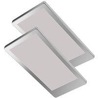 Sensio Neo Pro Rectangular LED Under Cabinet Lights Steel 9.6W 290 - 310lm 2 Pack (776PE)