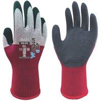 Wonder Grip WG-355 Dual General Handling Gloves Maroon/Grey Large (776VJ)