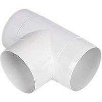 Manrose Circular T Piece White 100mm (77712)