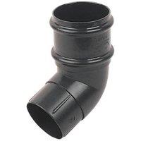 FloPlast Cast Iron Effect 112 Round Offset Bend Black 68mm (77760)