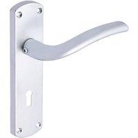 Smith & Locke Corfe Fire Rated Lever Lock Door Handles Pair Satin Chrome (777HY)