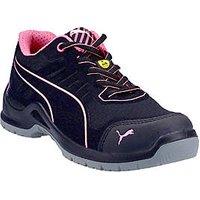 Puma Fuse Tech Size 8 Womens Black Steel Toe Cap Safety Trainers (777JX)