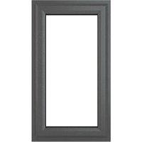 Crystal Right-Hand Opening Clear Double-Glazed Casement Anthracite on White uPVC Window 610mm x 1190mm (778JP)