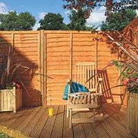 Rowlinson Traditional Lap Fence Panels Honey Brown 6' x 4' Pack of 3 (778PP)