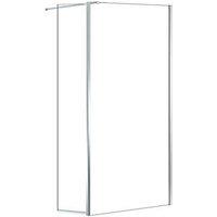 Triton Neo Frameless Showerwall & Swivel Panel Chrome 1000mm x 2015mm (778TK)