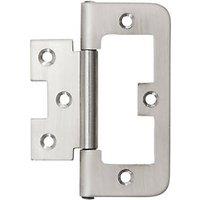 Smith & Locke Satin Nickel Flush Hinges 75mm x 51.5mm 2 Pack (779PX)