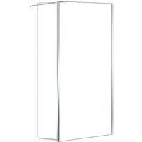 Triton Neo Frameless Showerwall & Swivel Panel Chrome 800mm x 2015mm (779TK)