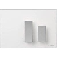 Fluidmaster Schwab Genera 364496 Dual-Flush Flushing Plate White/Matt Chrome (7819X)