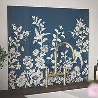 Laura Ashley Special Edition Midnight Seaspray Kitchen Splashback 900mm x 750mm x 6mm (781JM)