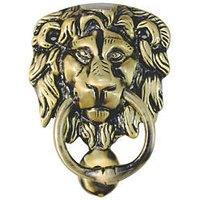 Hardware Solutions Door Knocker Lion Head Antique Brass 95mm x 165mm (781KK)