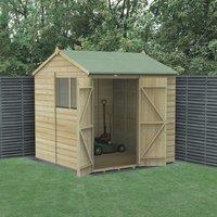 Forest Beckwood 7' x 7' (Nominal) Reverse Apex Shiplap Timber Shed with Assembly (781PW)