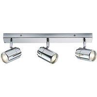 Knightsbridge Round 3-Light Triple GU10 Wall & Ceiling Spotlight Polished Chrome (782GE)
