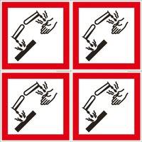 Essentials Corrosive GHS Labels (Sheet) 100mm x 100mm (782YU)
