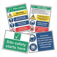 Essentials "Site Safety" Signs 400mm x 300mm 4 Pack (783HL)