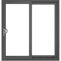 Crystal Left-Handed Anthracite Grey uPVC Sliding Patio Door Set 2090mm x 1790mm (783JP)