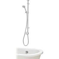 Aqualisa Smart Link HP/Combi Ceiling-Fed Chrome Thermostatic Shower With Bath Filler (783JX)