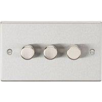Knightsbridge 3-Gang 2-Way LED Dimmer Switch Brushed Chrome (783TY)