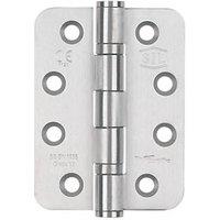 Smith & Locke Satin Stainless Steel Grade 13 Fire Rated Radius Hinges 102mm x 76mm 2 Pack (7847J)
