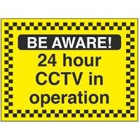 "24-Hour CCTV In Operation" Sign 450mm x 600mm (7848T)