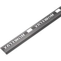 Homelux 9mm Straight Aluminium Tile Trim Gun Metal Grey 2.5m (784JE)