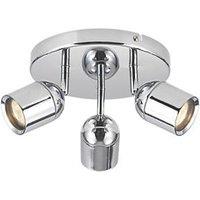 Lens Cylinder 3-Light Bathroom Spotlight Chrome (78510)