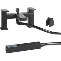 Highlife Bathrooms Fife Deck Mounted Bath Shower Mixer & Handset Matt Black (785HL)