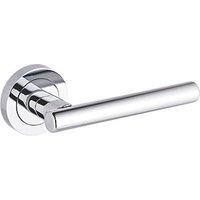 Smith & Locke Asker Fire Rated Lever on Rose Door Handles Pair Polished Chrome (785HY)