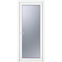 Crystal Fully Glazed 1-Obscure Light Right-Handed White uPVC Back Door 2090mm x 920mm (785JP)