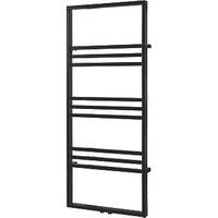 Towelrads 1200mm x 500mm 1871BTU Black Flat Designer Towel Radiator (785RY)