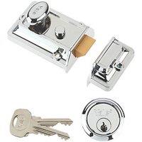 Yale 77 Traditional Night Latch Polished Chrome-Plated 60mm Backset (78737)