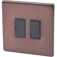 Varilight 13A Switched Fused Spur Mocha with Black Inserts (78772)