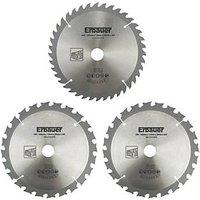 Erbauer Wood Saw Blades 165mm x 20mm 24/40T 3 Pieces (787GE)
