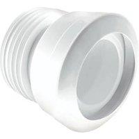 McAlpine Rigid Straight WC Pan Connector White 130mm (78806)