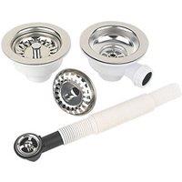 Essentials Stainless Steel Strainer Waste 1 1/2 & 2 Bowl 90mm (7883K)