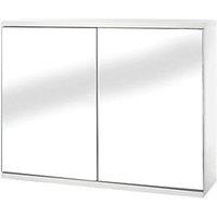 Croydex Double Door Bathroom Cabinet White 600mm x 140mm x 450mm (78933)